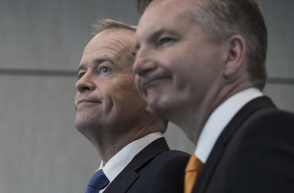 The Leader of the Opposition, Bill Shorten  and Shadow treasurer Chris Bowen.