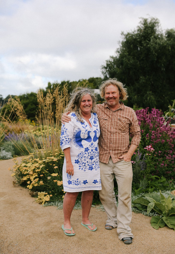 Jo Ferguson and Simon Hazel have fashioned most of the garden in the last three years.