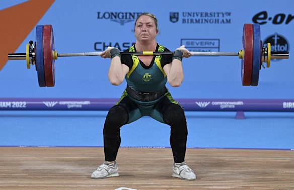 Australia's Sarah Maureen Cochrane competes to win silver medal in the Women's 64kg Final.