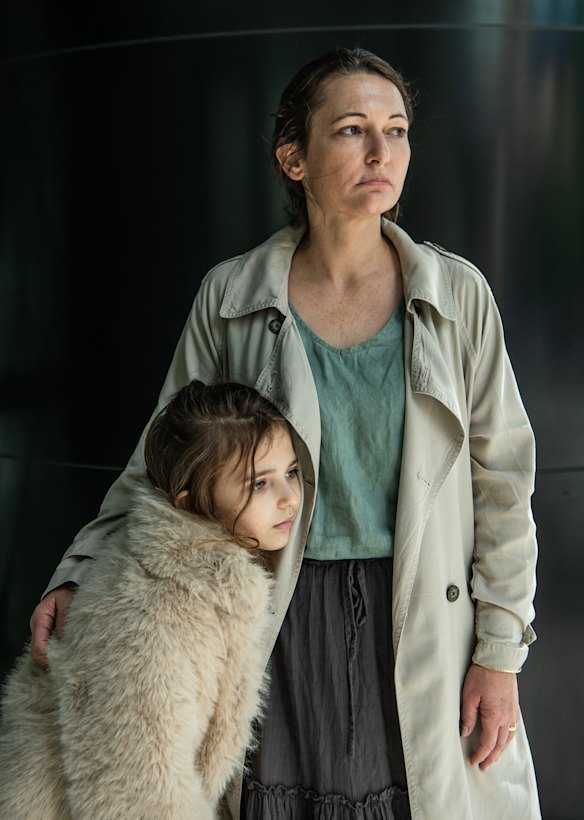 Gillian Hallac, pictured with daughter Amelia, 8, believes her mother was taken from her home.