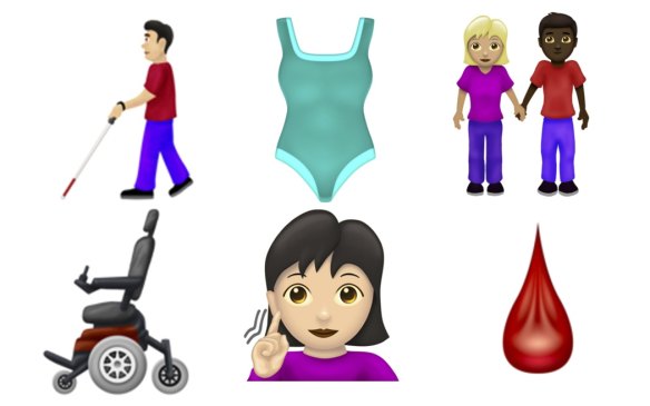 Some of the new emojis available. 