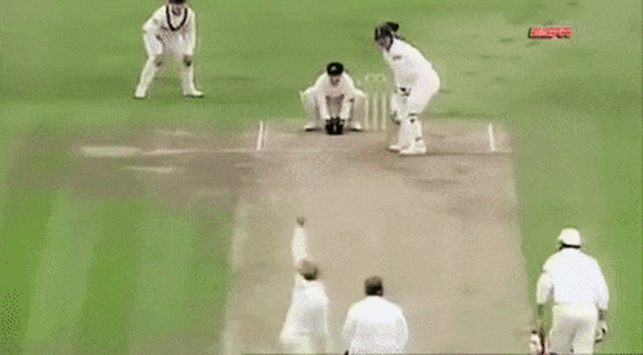 On show: The Gatting ball at Manchester in 1993. 