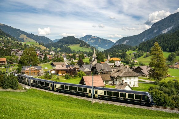 The train makes the most of the stunning scenery with large windows and panoramic skylights.