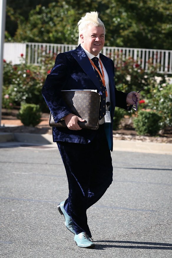 Geelong Mayor Darren Lyons arrives at Parliament House in Canberra on Tuesday 1 December 2015. Photo: Alex Ellinghausen