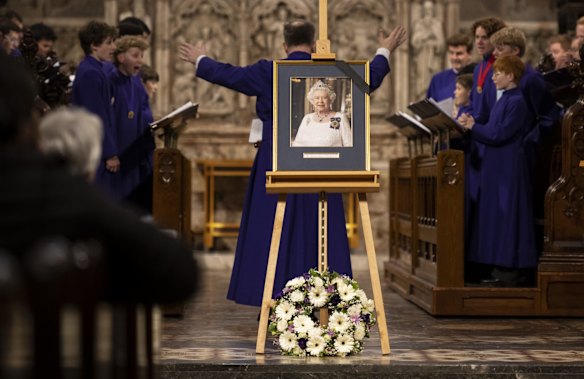 St Andrew's Cathedral Choral Evensong on the day of the death of Queen Elizabeth II. 