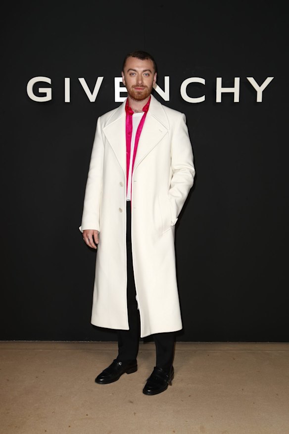 Sam Smith attends Givenchy Paris Fashion Week Womenswear Fall/Winter 2019/2020.