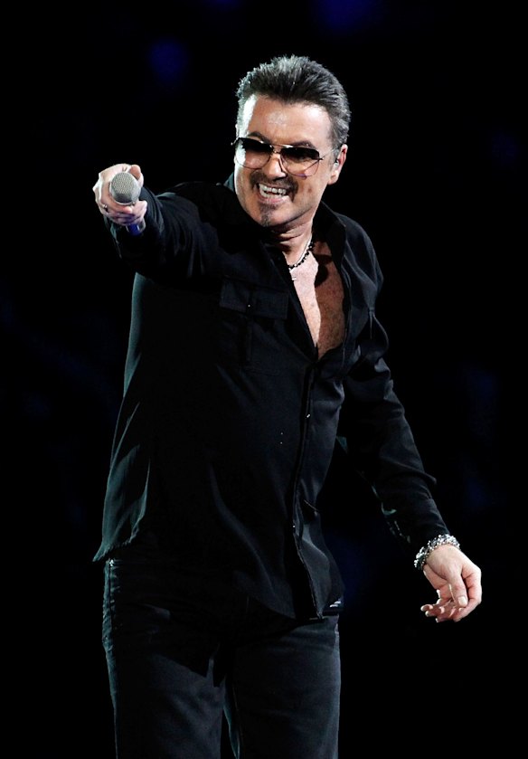 George Michael performs on stage in concert on the first night of his "George Michael Live" Australian tour at Burswood Dome on February 20, 2010 in Perth, Australia.