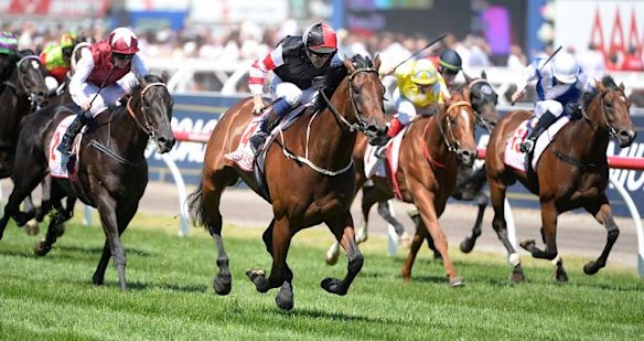Derby Day Flemington , Race  6 The AAMI Victoria Derby won by Polanski ridden by Hugh Bowman.