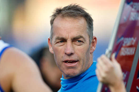 Alastair Clarkson has returned to Arden St after a mental-health break, but won’t be back in the coaches’ box on game day just yet.
