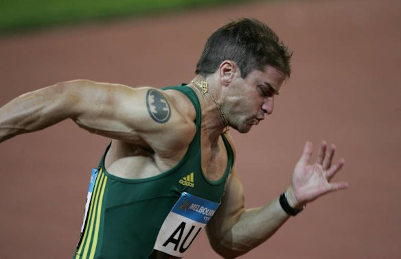 24nd March 2006, competing in the  4x100m men's heats Melbourne Cricket Ground, during the 2006 Commonwealth Games Melbourne.