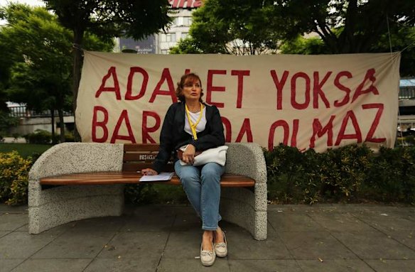 Irem Kutluk, wife of an arrested servicemen.