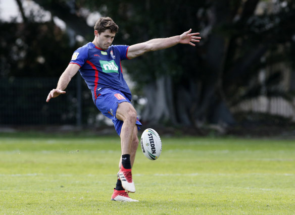 Stepping up: Newcastle Knights rookie Nick Meaney. 