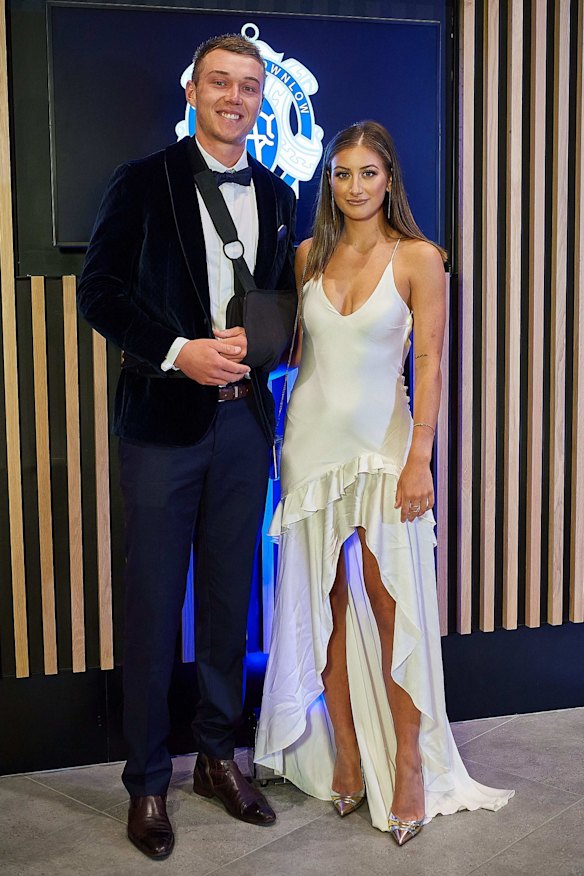 Carlton captain Patrick Cripps and partner Monique Fontana.