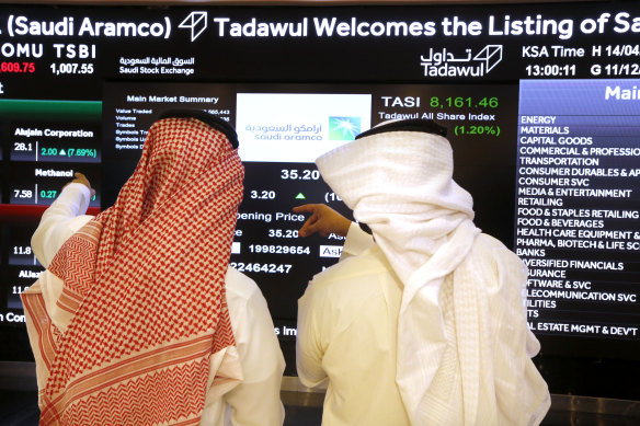Slumping oil prices have left Saudi Aramco  unable to generate enough cash to fund shareholder payouts it's promised will reach $US75 billion.this year.