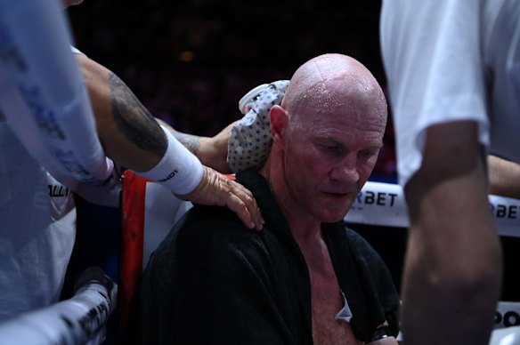 Hall's recovery begins in the ring after he was totally outclassed by Williams. 