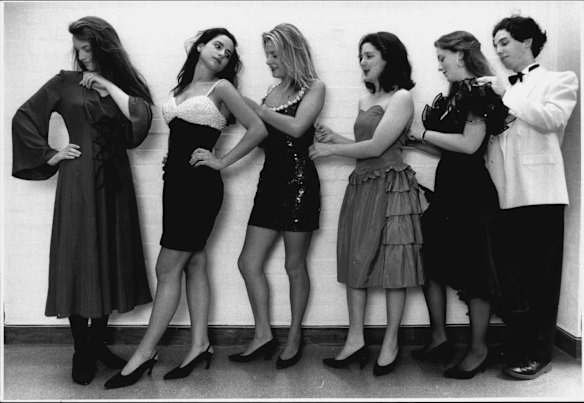 What teens are wearing to their formals, 1991 - Tanya Mlcek, Olivia Korner, Layla Morris, Abigail Gresson, Stuart Mead.
