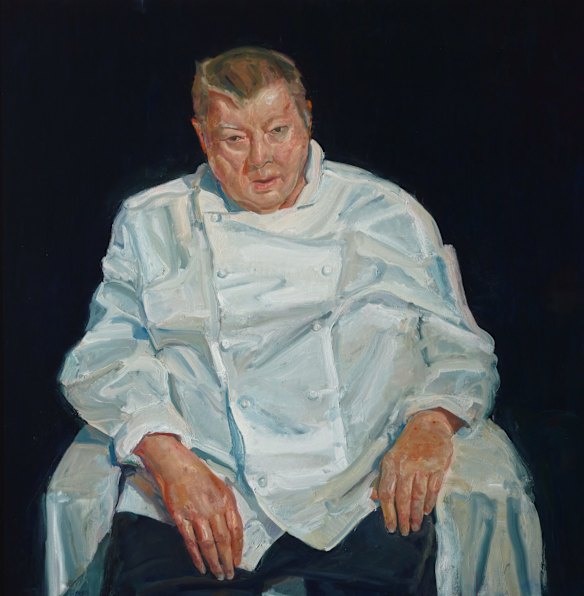 Peter Wegner, 'Chef's coat - Graeme Doyle'. Oil on aluminium, 123 x 123 cm
© the artist.

