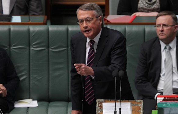Treasurer Wayne Swan during question time yesterday.