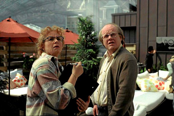 With Samantha Morton in 2009's <i>Synendoche, New York</I>.