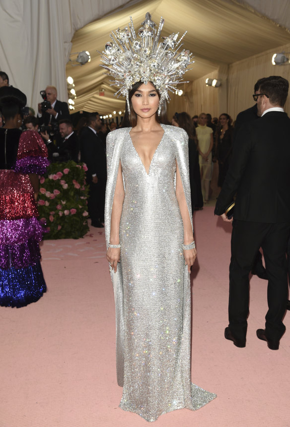Gemma Chan attends The Metropolitan Museum of Art's Costume Institute benefit gala celebrating the opening of the "Camp: Notes on Fashion" exhibition on Monday, May 6, 2019, in New York. (Photo by Evan Agostini/Invision/AP)
