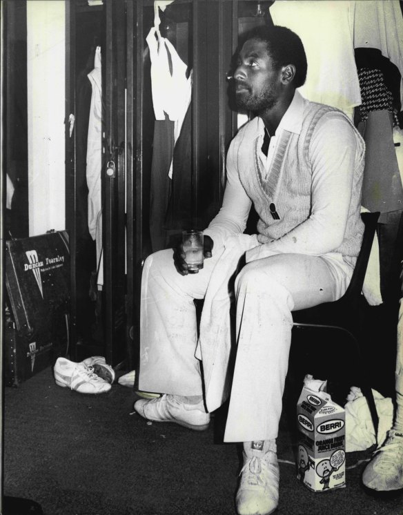 One of the greatest cricketers, Viv Richards, relaxes after a day's play in one of the early World Series Cricket SuperTests.