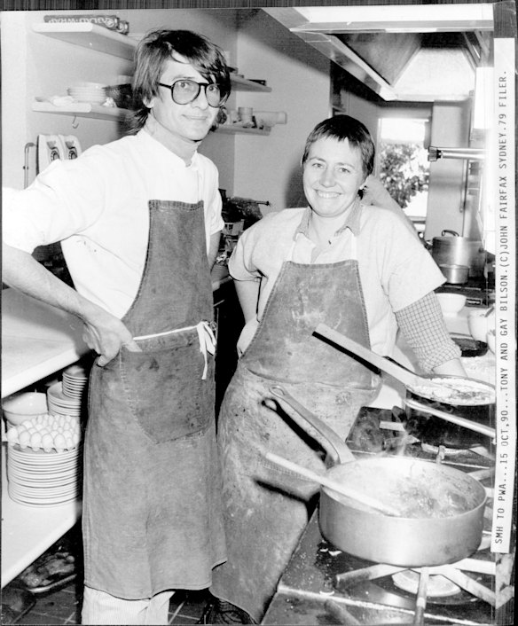 Tony and Gay Bilson from whose Berowra Waters Inn, June 29, 1979.