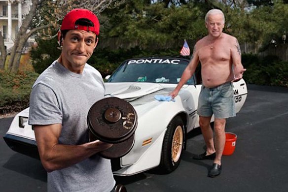 The vice presidential debate in one photo.