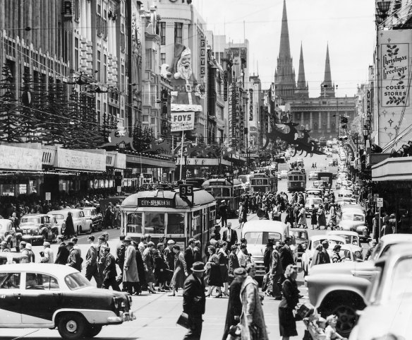 Bourke Street on December 4, 1957.