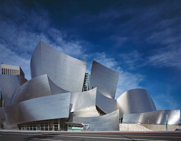 WALT DISNEY CONCERT HALL, LOS ANGELES: Fans of architect Frank Gehry will recognise his style in this building's sweeping metallic surfaces, some angled, some undulating, and all resulting in a constantly changing profile as the sun casts shadows throughout the day. The form is meant to represent musical movement. Attend a concert here by the Los Angeles Philharmonic if you can; the acoustics are as wonderful as the building itself.