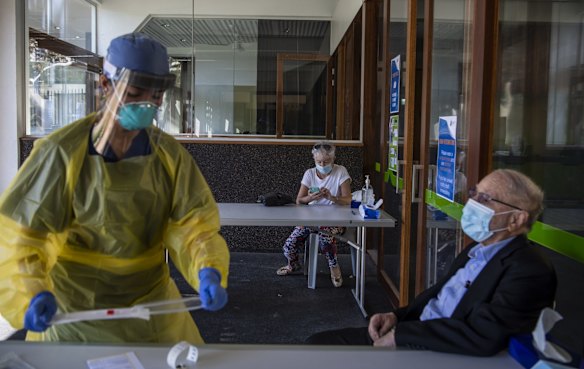 Ruby Princess cruise ship passengers Rona and Michael Dobrin prepare for their second COVID19 test. 