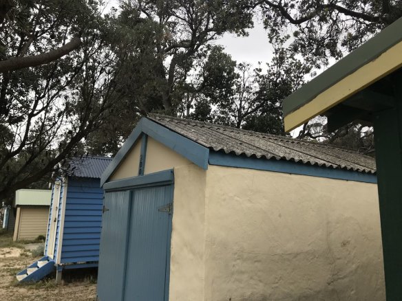 Asbestos on beach boxes in Dromana