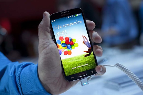 The Samsung Galaxy S4.