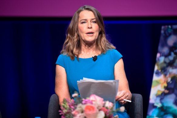 Sky News Business presenter Ticky Fullerton at the ASTRA Women in Television breakfast.
