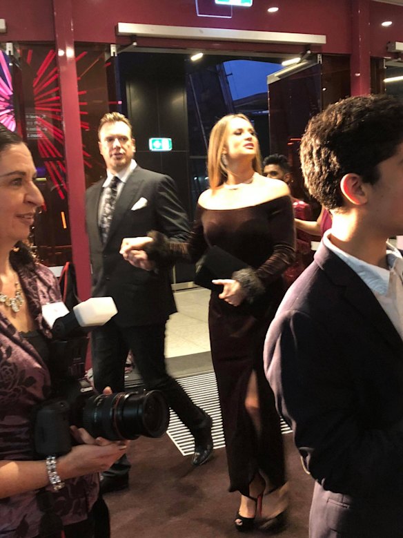 Simon Main and his partner at the Zambi Wildlife Retreat charity ball.