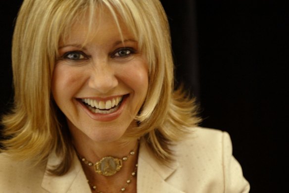 Olivia Newton-John in Melbourne to promote the new cancer institute to be built at Austin Hospital.  