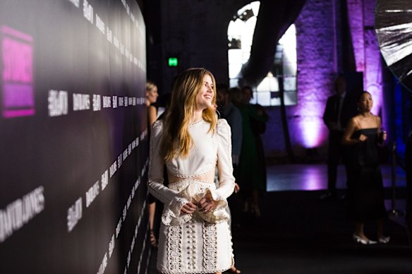 Model and David Jones' ambassador Victoria Lee arrives at the David Jones Autumn Winter 2018 Collections launch.