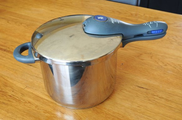 The pressure cooker is part of Shaw's toolkit for making braises and stocks.