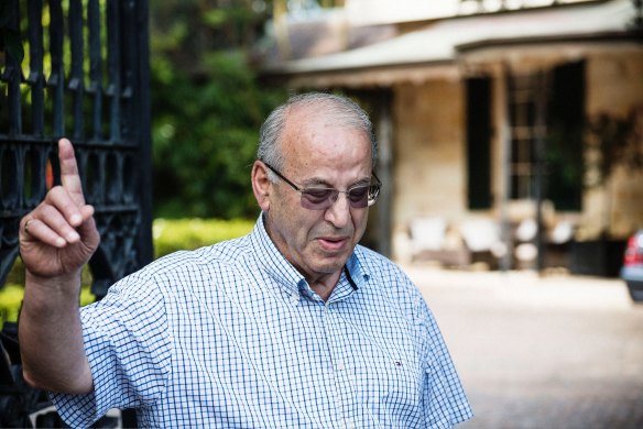 Former NSW Labor politician Eddie Obeid, currently in jail,  at his former house Passy. 
