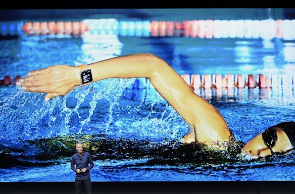 Jeff Williams, chief operating officer of Apple Inc, unveils the new Apple Watch.