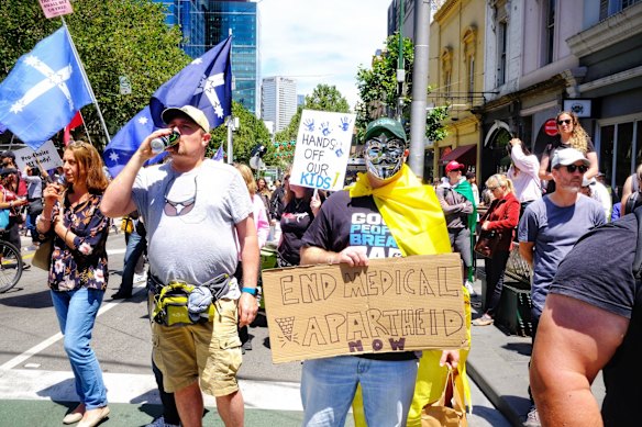 Eureka Freedom rally in Melbourne.