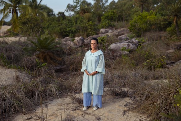 Minister for Indigenous Australians Linda Burney on Groote Eylandt in the Northern Territory on November 13.