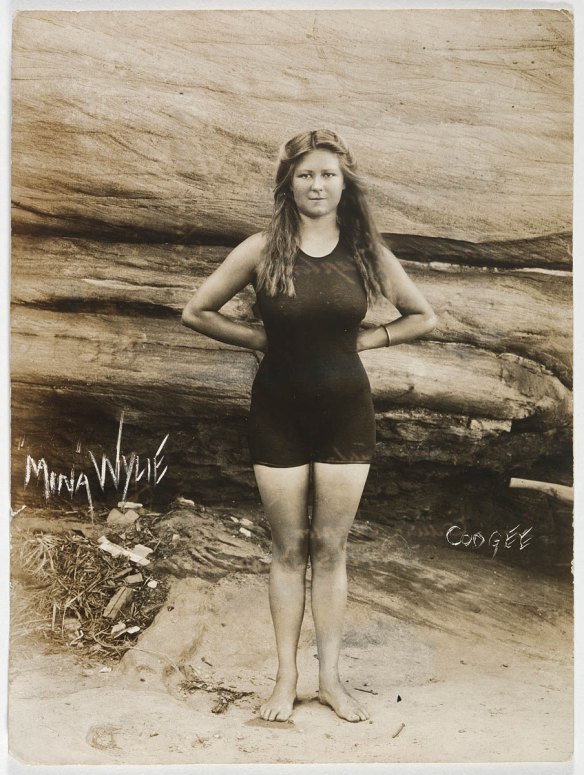 Olympic swimmer Mina Wylie at the ocean baths her father built.