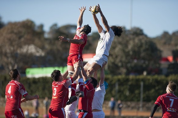 Vikings' Sione Taula and Queanbeyan's Sokai Tai in lineup.
