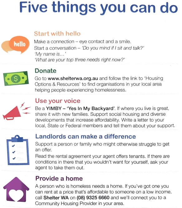 Ways to get involved this homelessness week. 