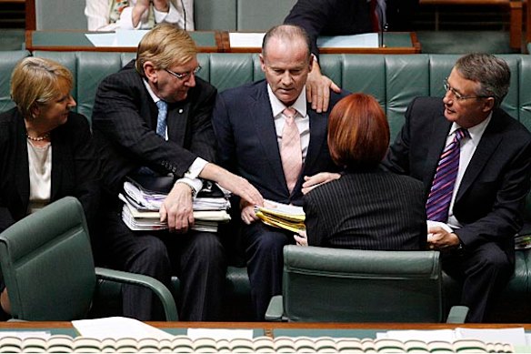 Minister for Finance and Deregulation Lindsay Tanner during house of representatives question time at Parliament House Canberra.