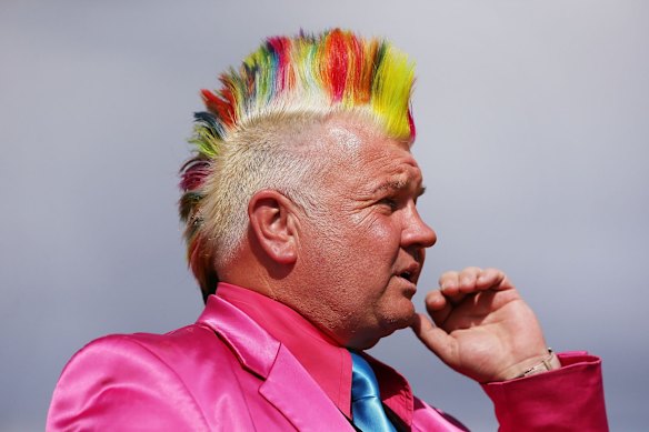 City of Greater Geelong Mayor, Cr Darryn Lyons (L) looks on during Geelong Cup Day at  on October 22, 2014 in Geelong, Australia.  Photo: Michael Dodge