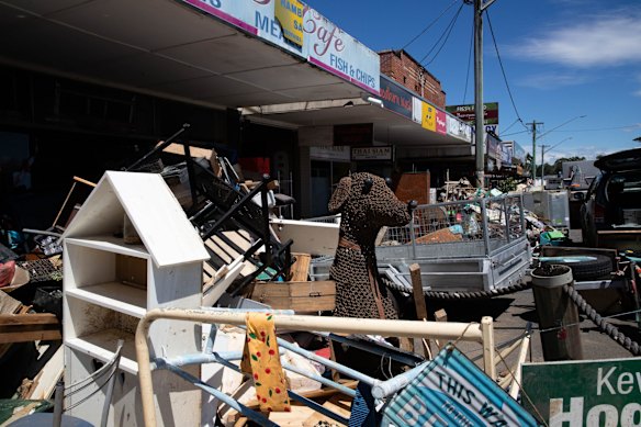 Woodburn, in the Northern Rivers region of NSW, was inundated with water and locals have just begun the enormous clean up process.