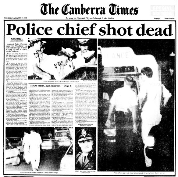 The front page of The Canberra Times for January 11, 1989. 