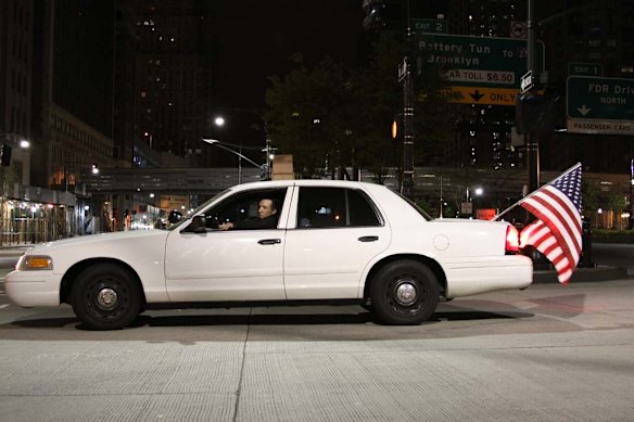 Spontaneous crowds gather at the World Trade Centre.