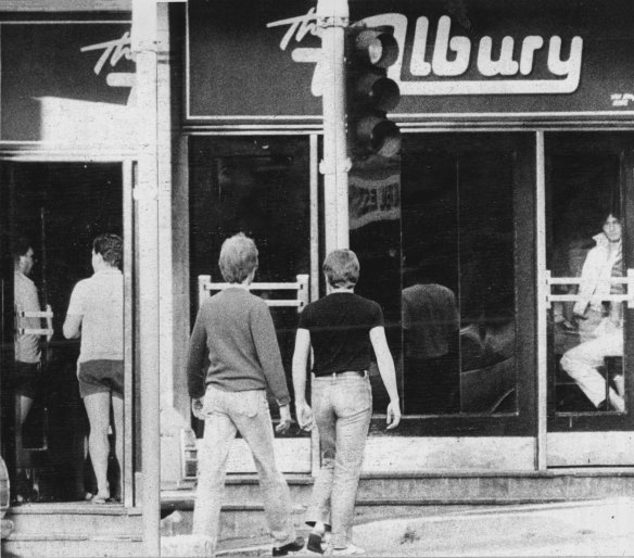 “The music is raucous and the room filled with throat-choking smoke...” The Albury on Oxford Street, Paddington on November 2, 1983.